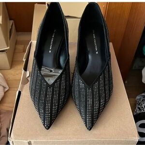Zara Black Studded Heels size 6- new